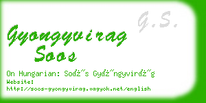 gyongyvirag soos business card